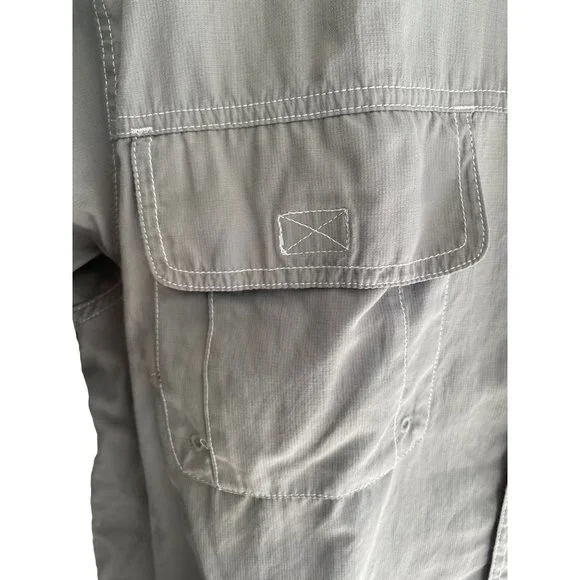 G. H Bass & Co Explorer Gray Men Short Sleeves Shirt Sz XL - Picture 4 of 5